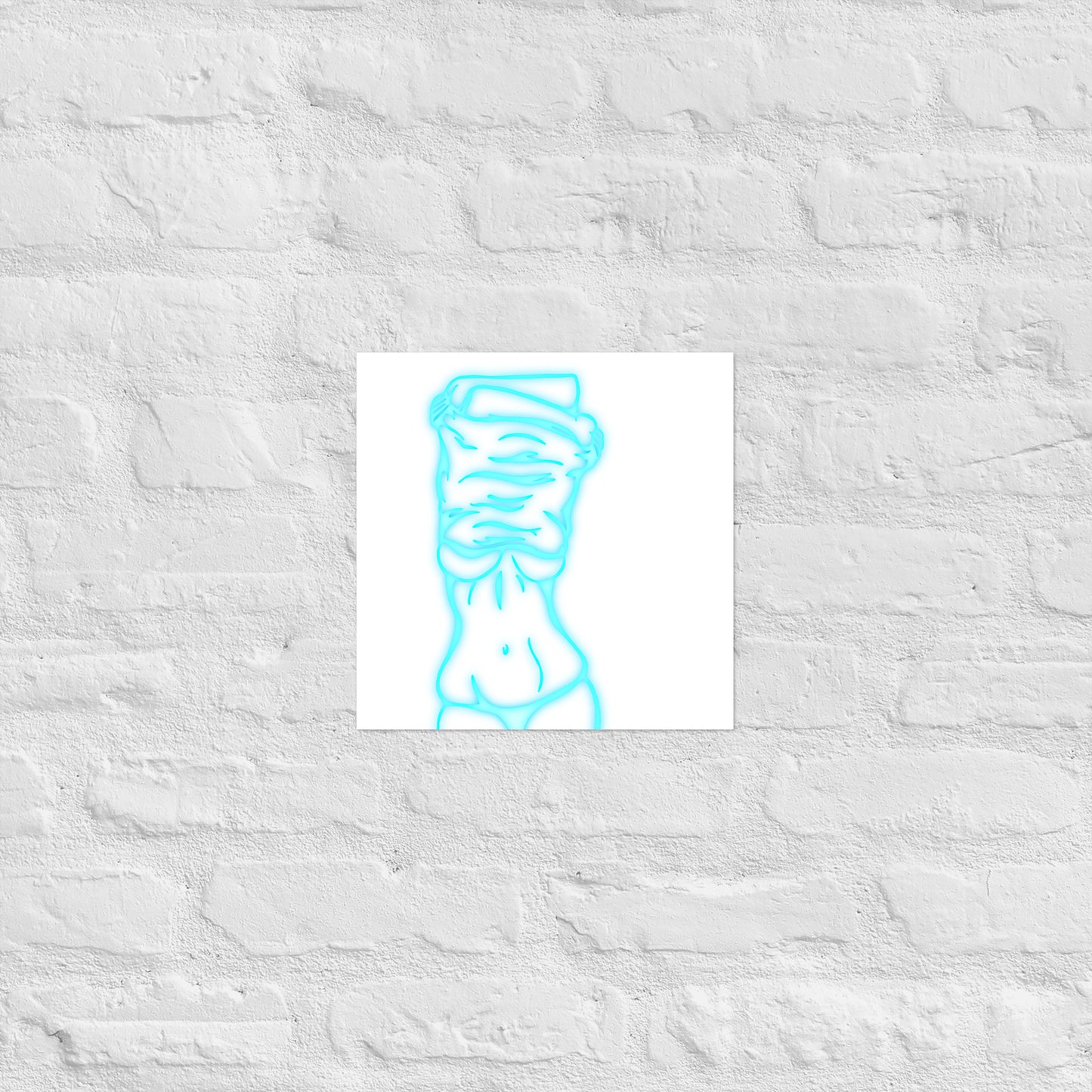 Lifting Shirt Neon Poster
