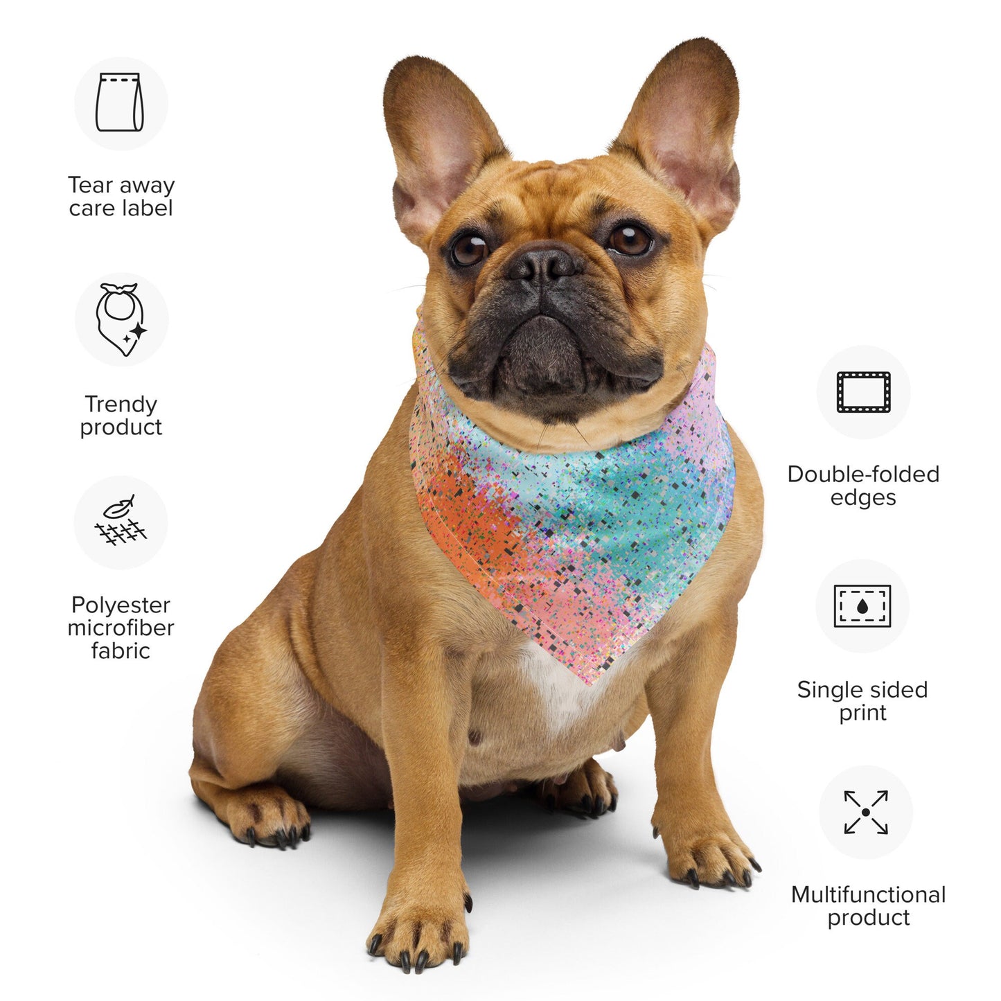 Grainy Squares All-over print bandana