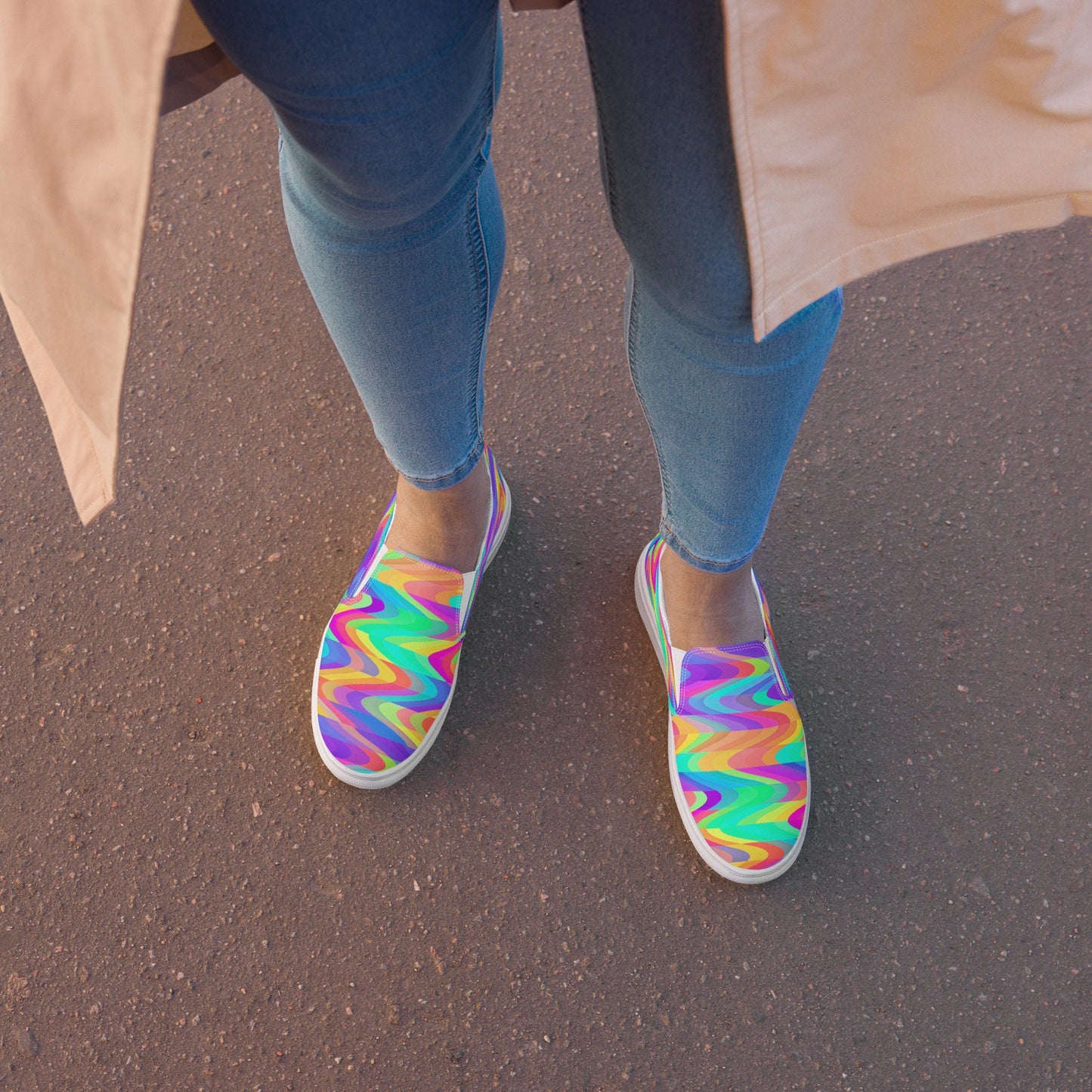 Prismatic Flow Women’s slip-on canvas shoes