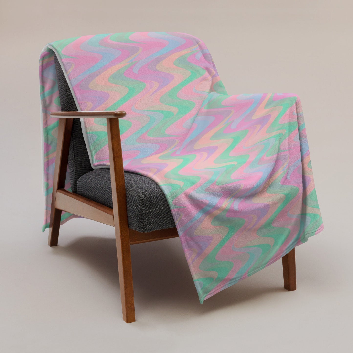 Pastel Tissue Paper Waves Throw Blanket