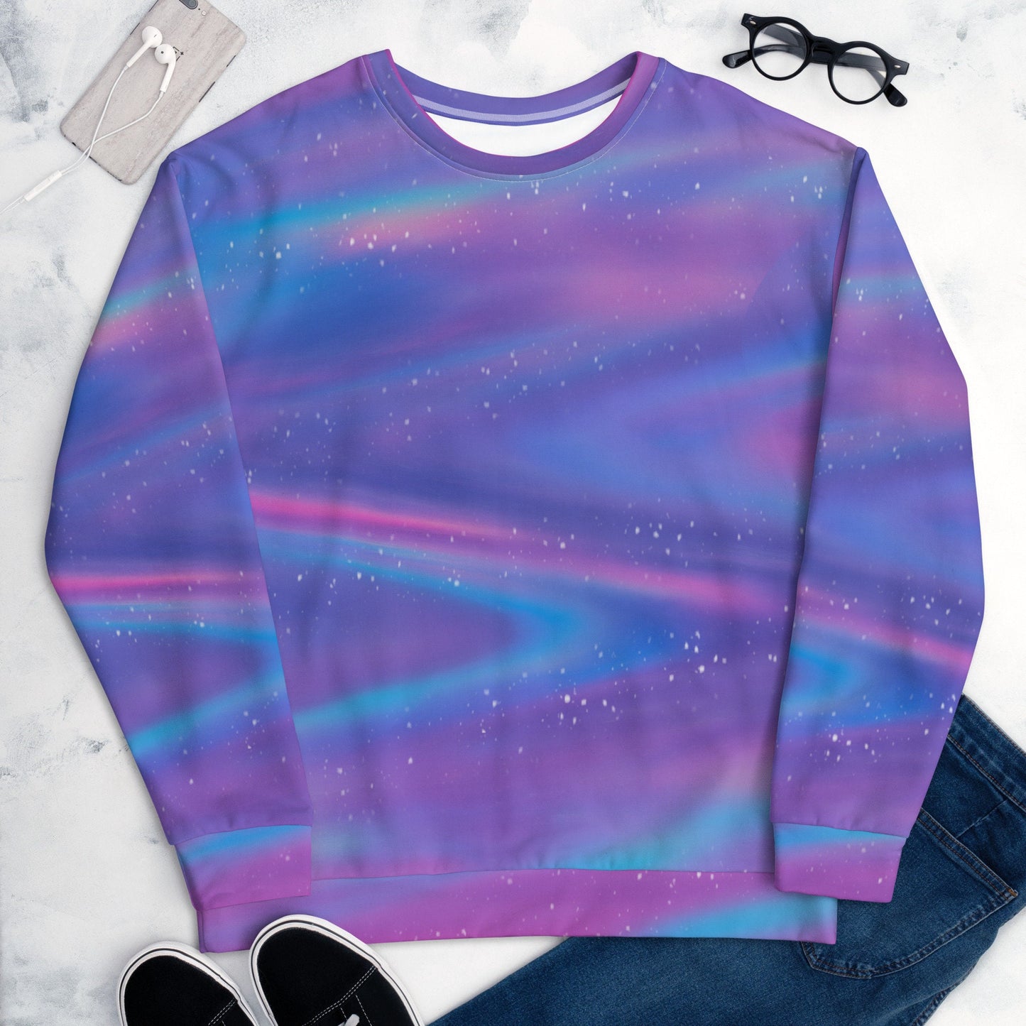 Galaxy Waves All over Unisex Sweatshirt