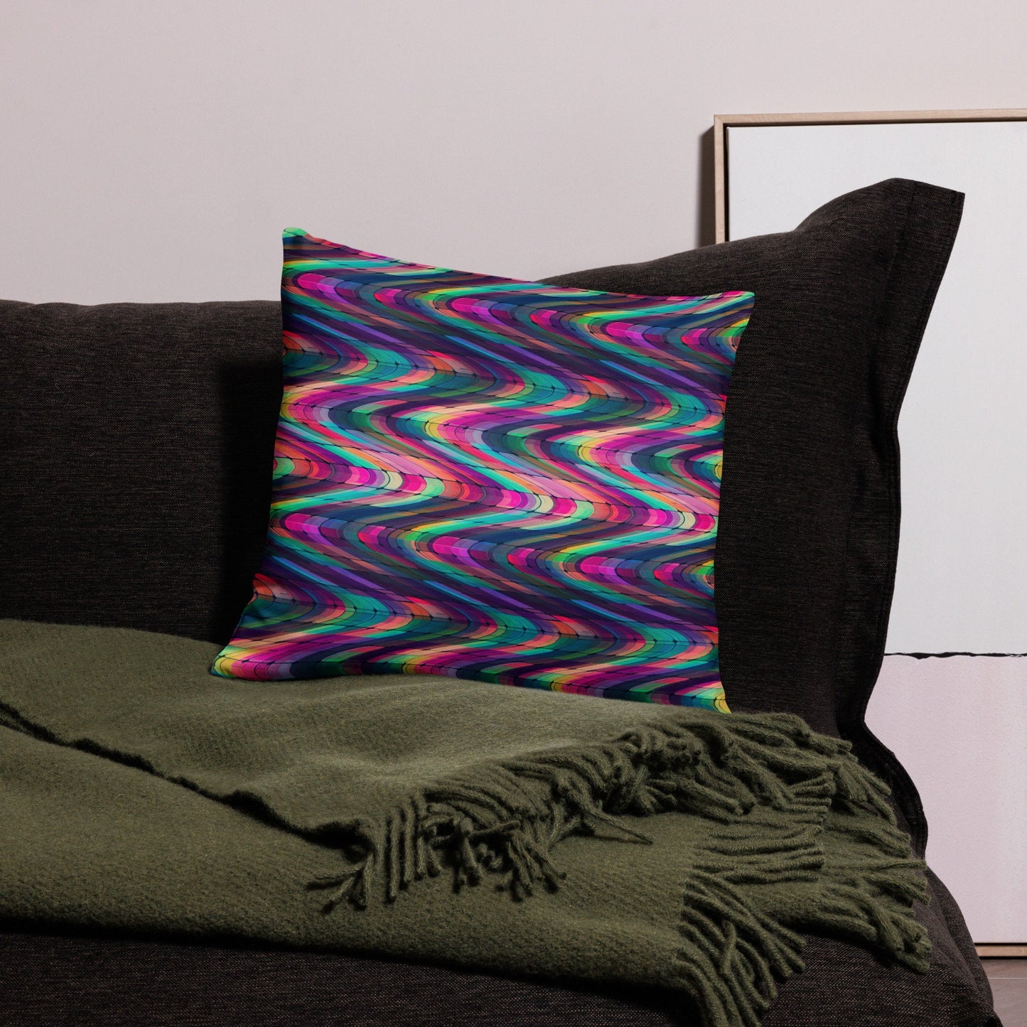 Small Glass Tile Waves Pillow Case