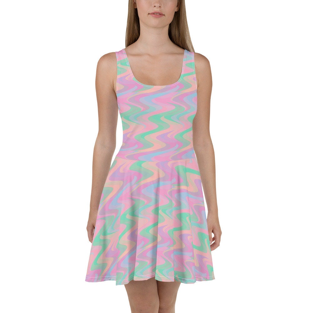 Pastel Tissue Paper Skater Dress