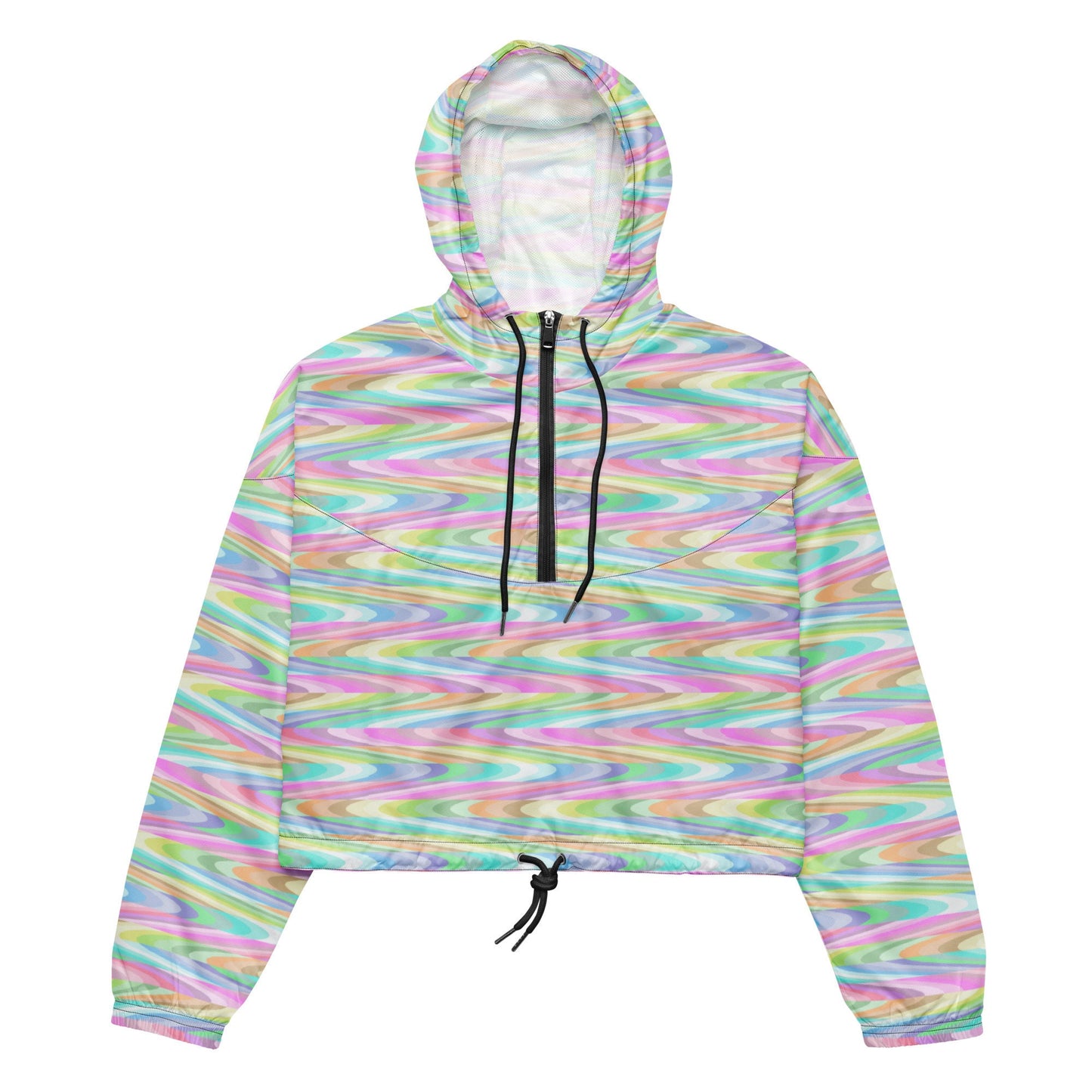 Pastel Easter Waves Women’s cropped windbreaker