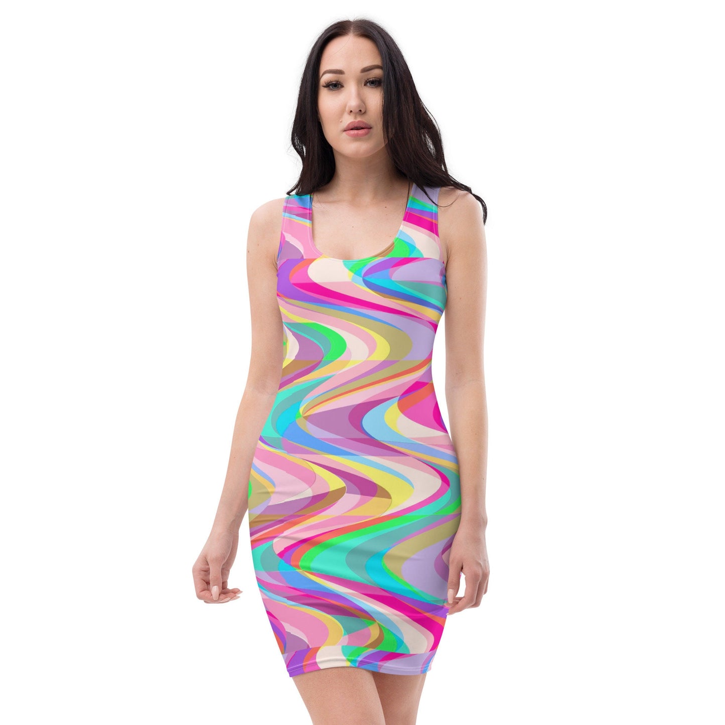 Tissue Paper Waves Bodycon dress