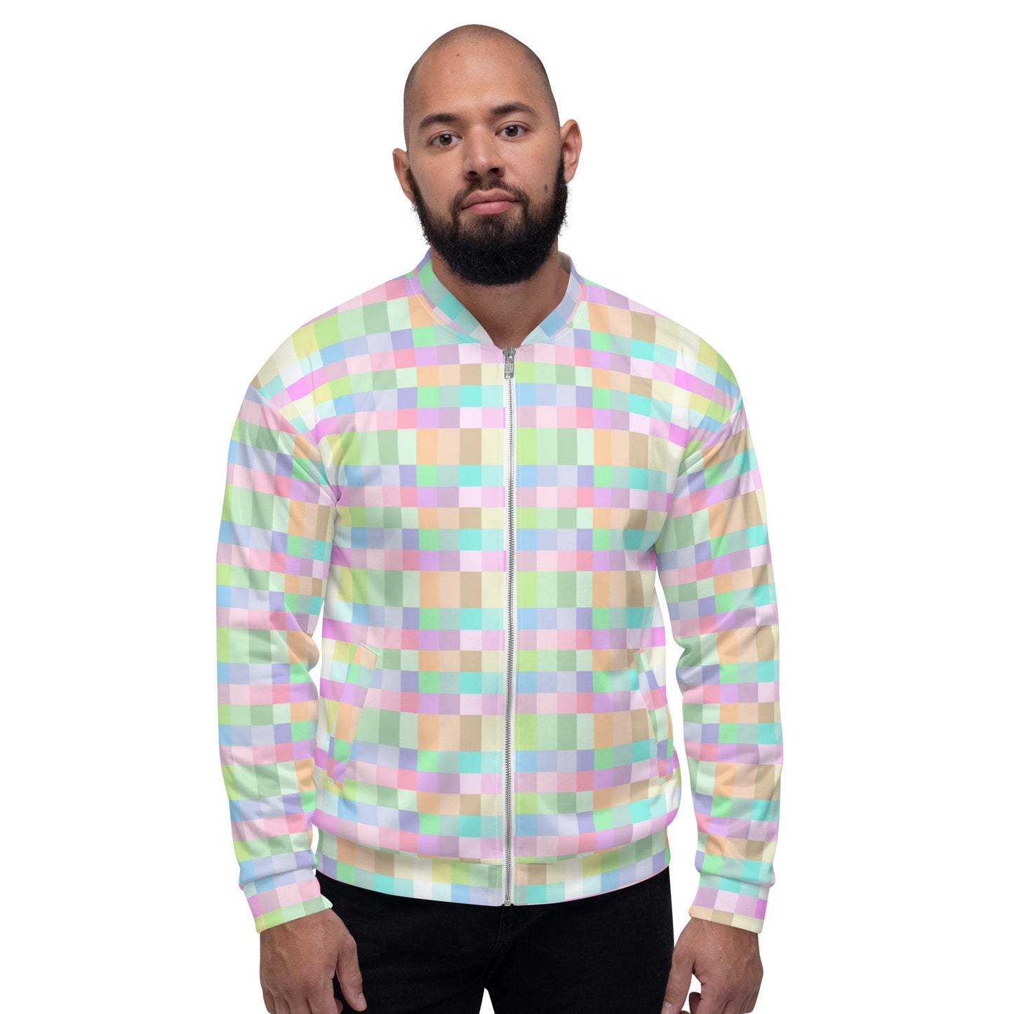 Easter Squares Unisex Bomber Jacket