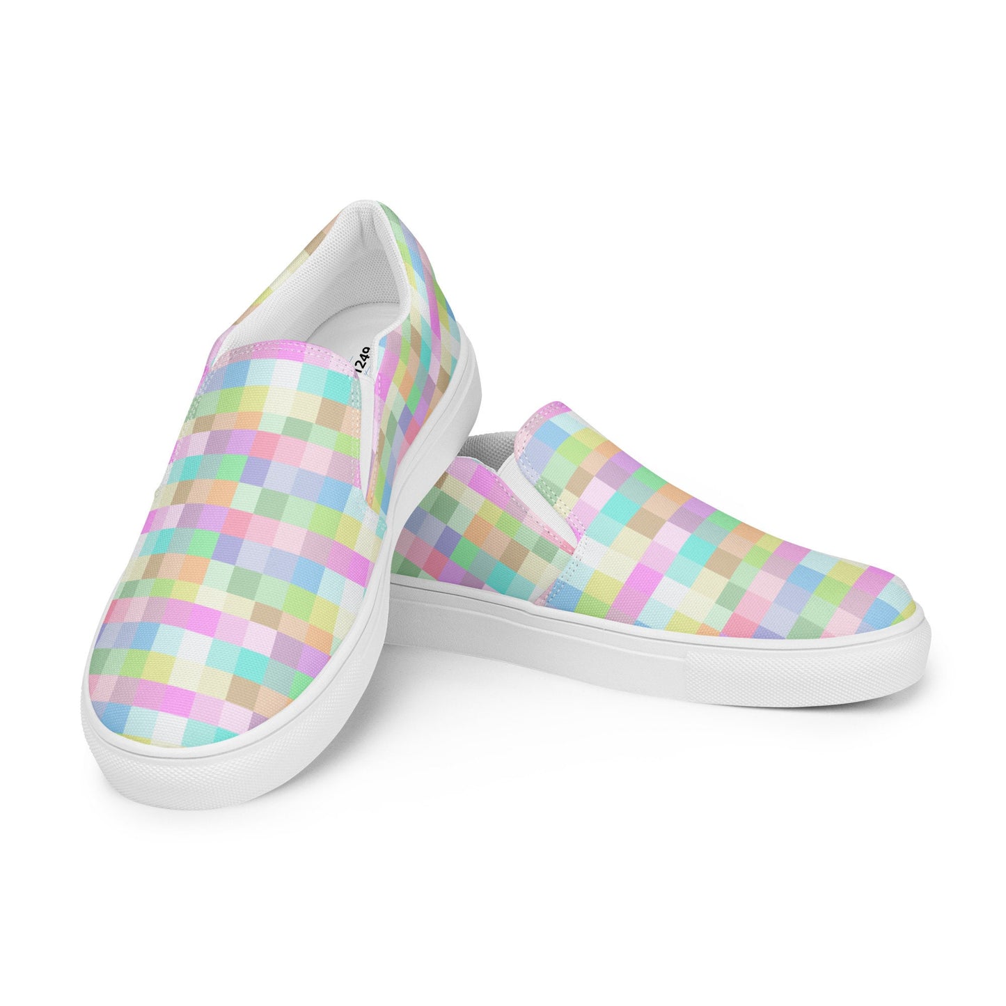 Easter Squares Men’s slip-on canvas shoes