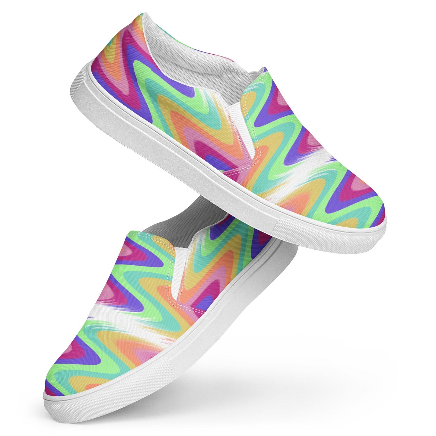 Faded Party Streamer Waves Women’s slip-on canvas shoes