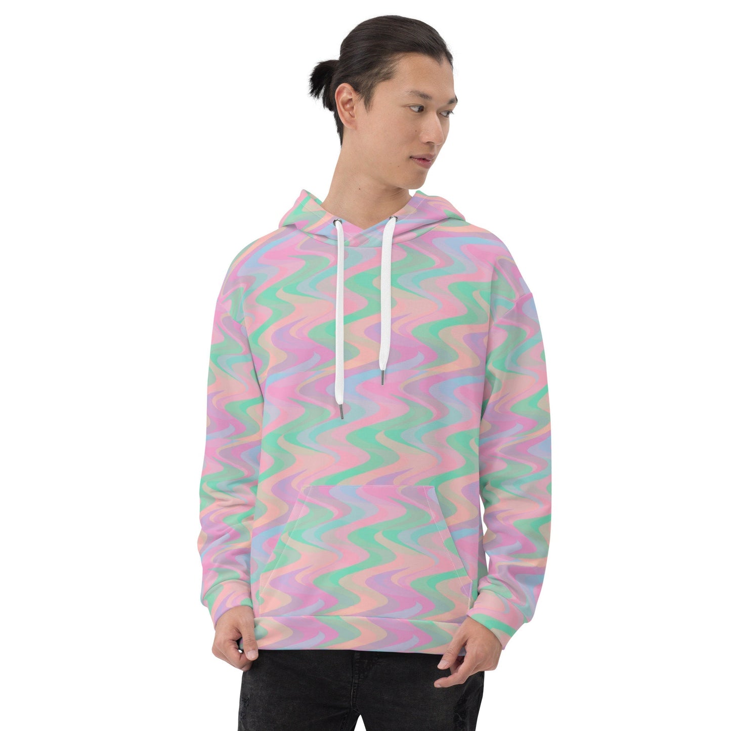 Pastel Tissue Paper Waves Unisex Hoodie
