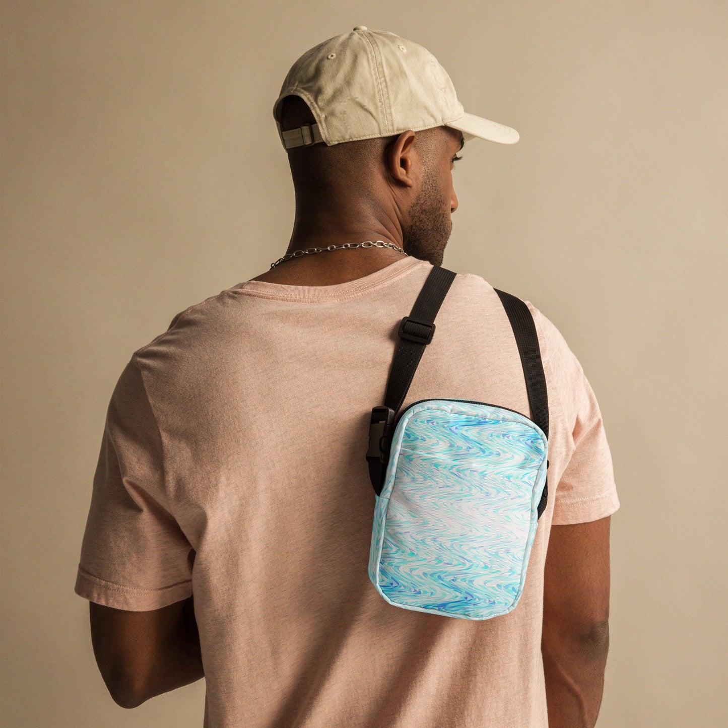 Ice Blue Waves Utility crossbody bag
