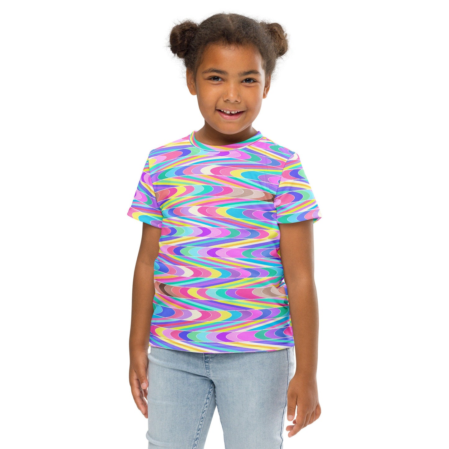 Unicorn Pool Party Waves Kids crew neck t-shirt