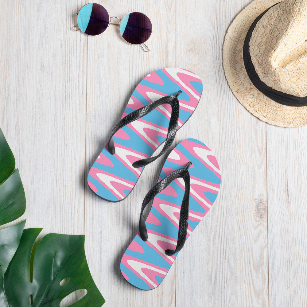 Transgender Pride Flag Flip-Flops