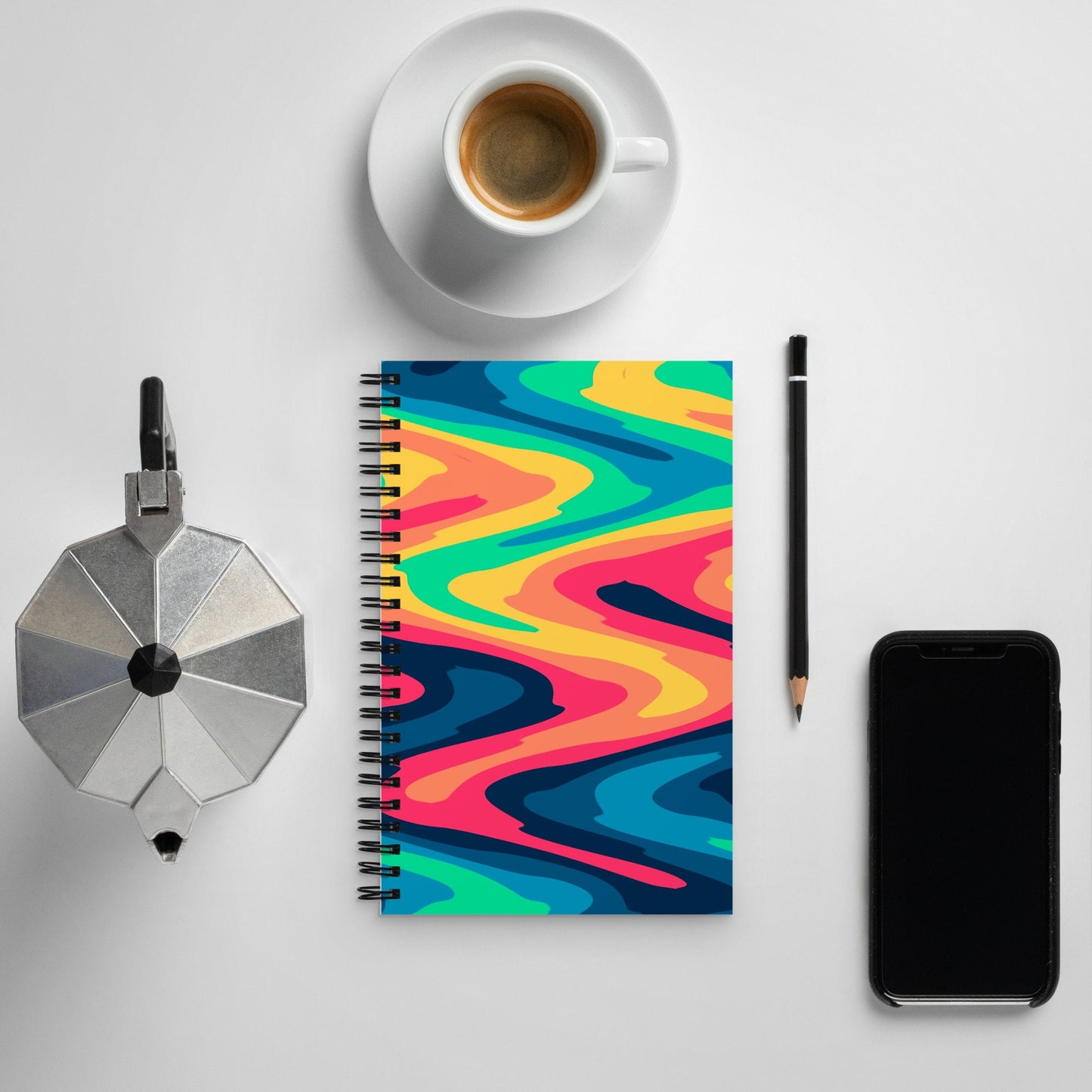 Thermal Waves Spiral notebook