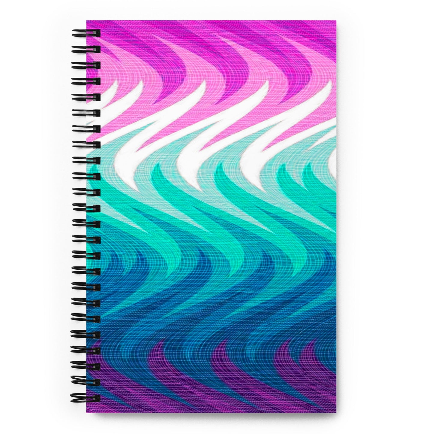 Textured Fire Waves Spiral notebook
