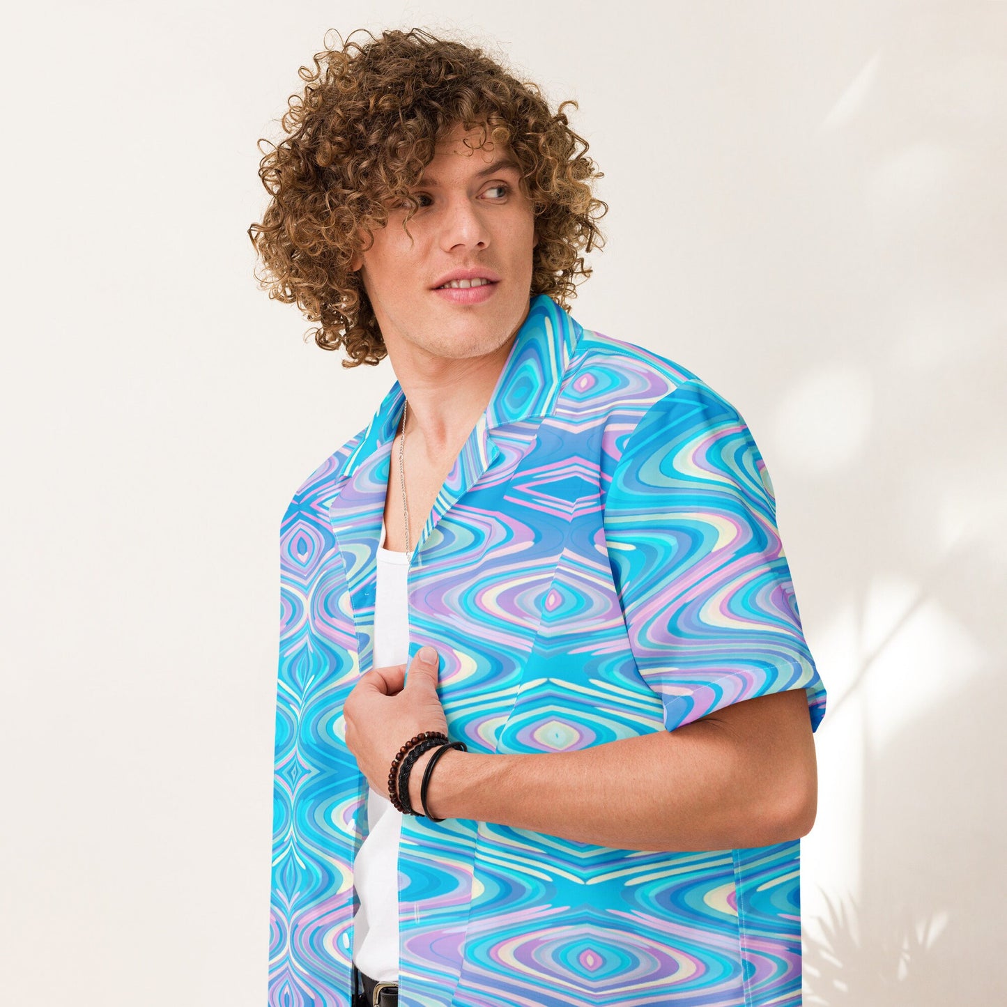 Lake Water Waves Unisex button shirt