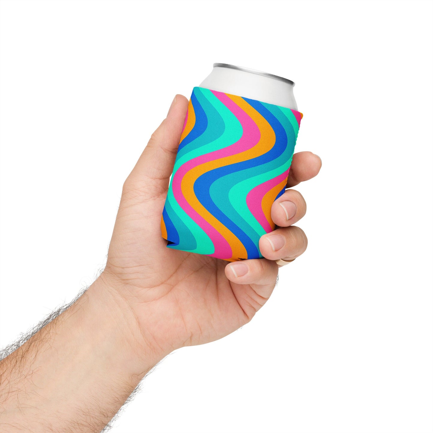 Beach Towel Waves Can cooler