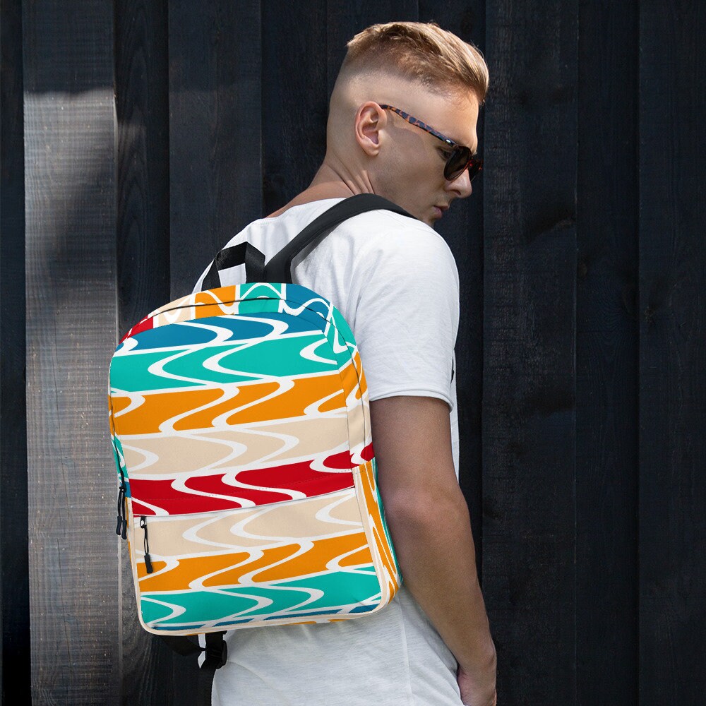 Summer Colorblock Waves Backpack