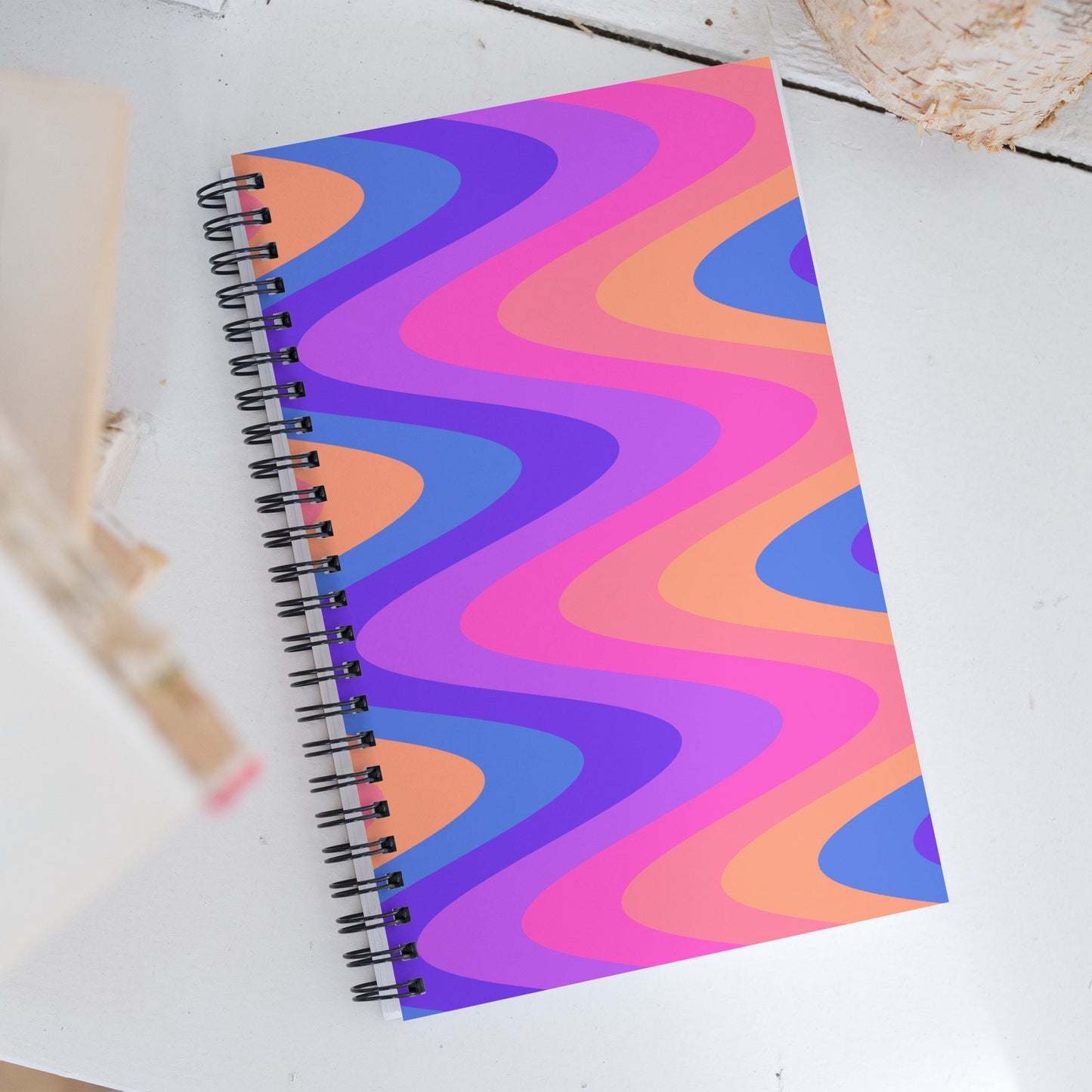 Sunset Dream Waves Spiral notebook