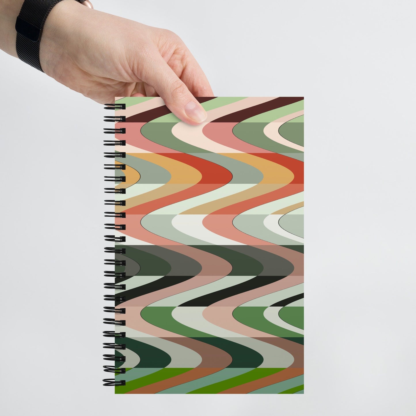 Urban Jungle Waves Spiral notebook
