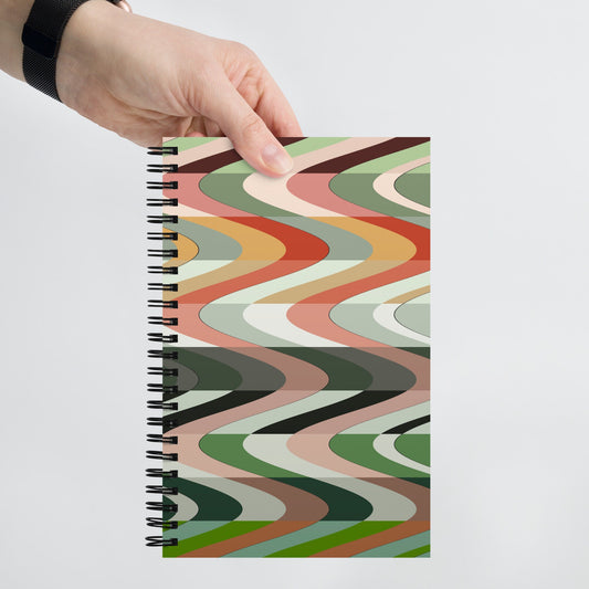Urban Jungle Waves Spiral notebook