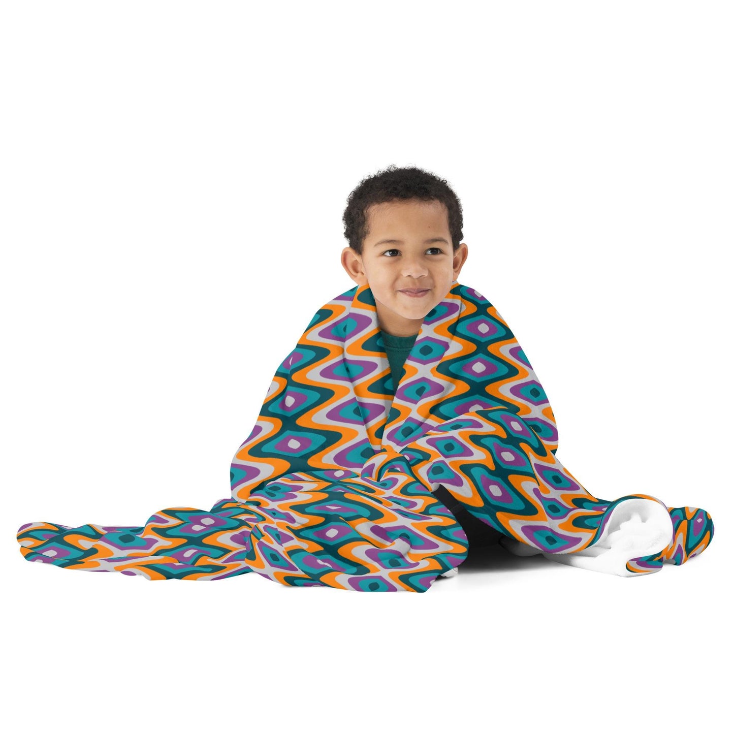 Mystic Waves Mirrored Throw Blanket
