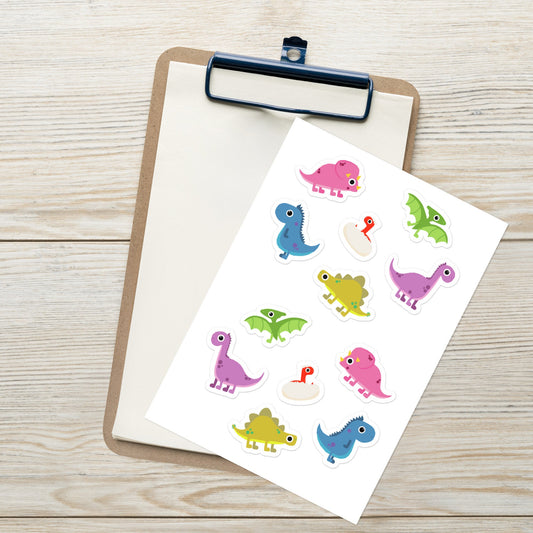 Cute Dinosaurs Sticker sheet