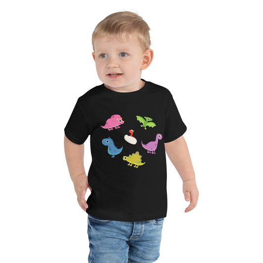 Cute Dinosaurs Toddler Short Sleeve Tee