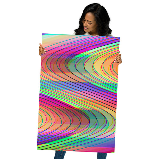 All Colors Double Vision Waves Metal prints