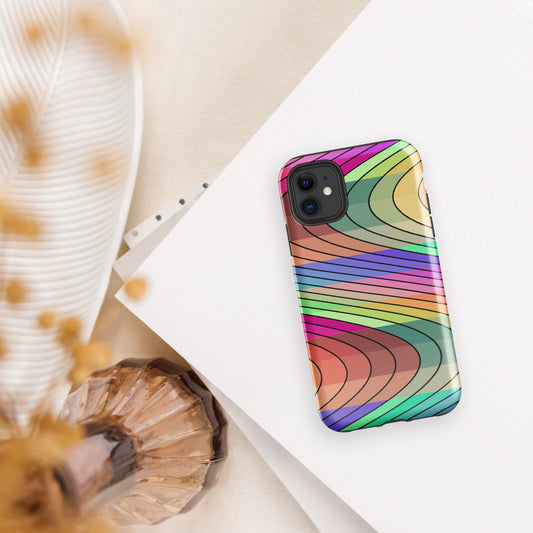 All Colors Double Vision Waves Tough Case for iPhone®