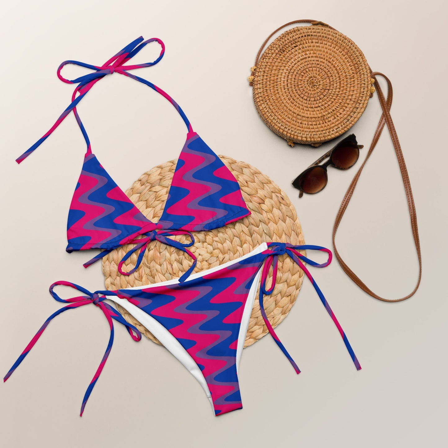 Bisexual Pride Flag All-over print recycled string bikini