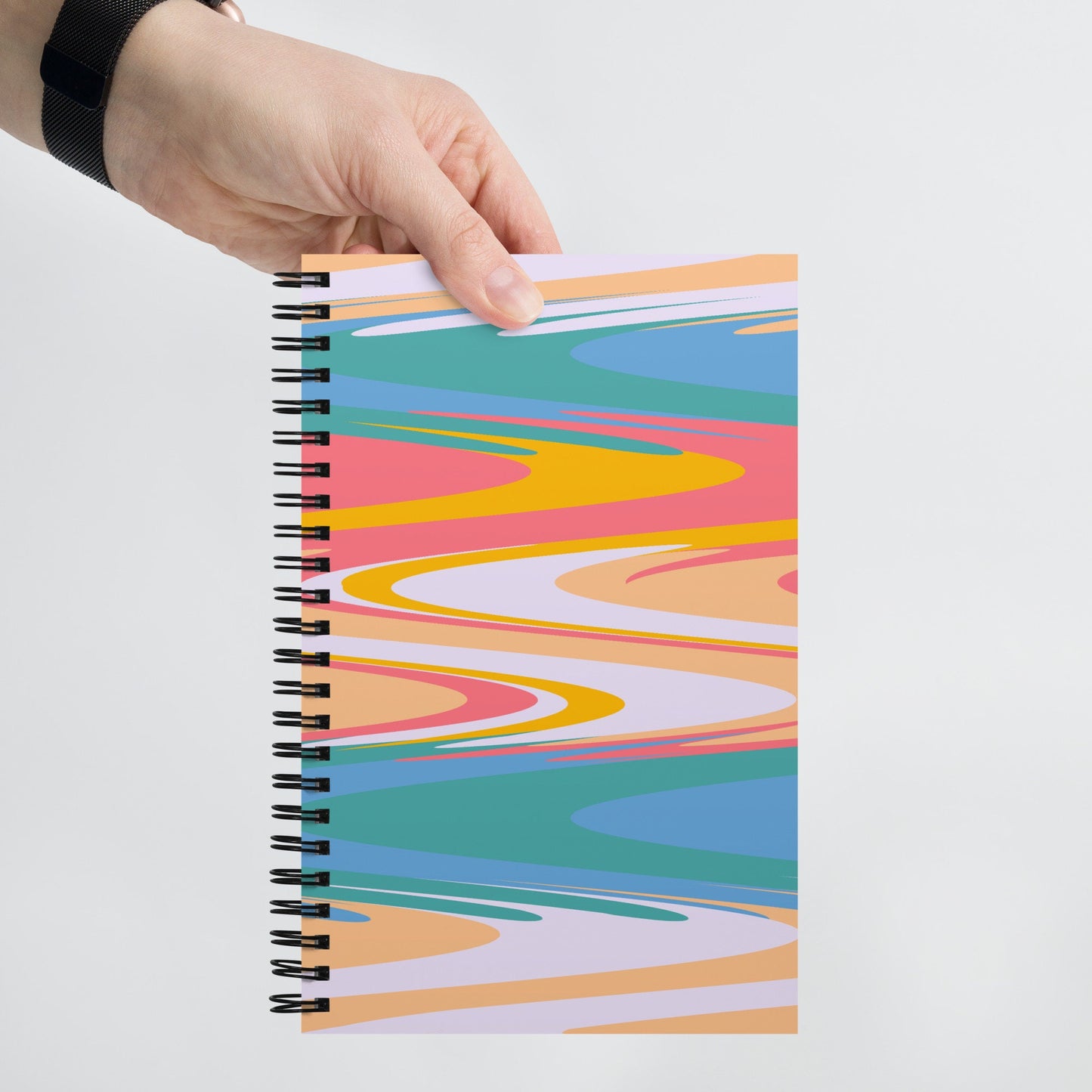 Beach Day Waves Spiral notebook